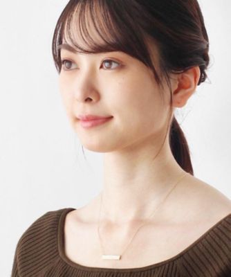 Ｋ１０打ち目長角プレート　ネックレス（２００１６０９５６５）