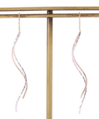 COCOSHNIK (Women)/ココシュニック K10ポリッシュ×ミラーカット S字ライン チェーンピアス(YG×WG)(2001609572)