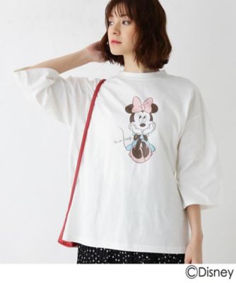 ＜GROVE (Women)＞◆ミニーマウス／プリントＴシャツ（２００１６１２２９７）