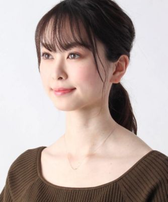 Ｋ１０ダイヤモンド　グラデーションアーチ　ネックレス（２００１６８３０２４）