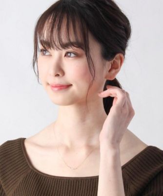 Ｋ１８ダイヤモンド　ステップアーチ　ネックレス（２００１６８３２０８）