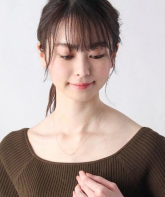Ｋ１８ダイヤモンド　ステップアーチ　ネックレス（２００１６８３２０８）