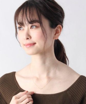 Ｋ１８ダイヤモンド　ステップ　ネックレス（２００１６８３２０９）