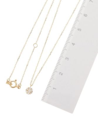 Ｋ１８ダイヤモンド　プリンセスカット取巻き　ネックレス（２００１６８３２８９）