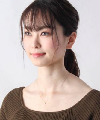 Ｋ１８ダイヤモンド　プリンセスカット取巻き　ネックレス（２００１６８３２８９）