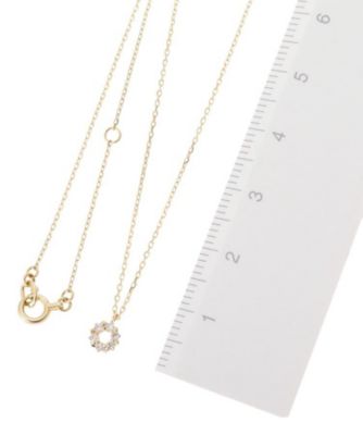 Ｋ１０ダイヤモンド　プリンセスカットフープ　ネックレス　小（２００１６８３２９１）