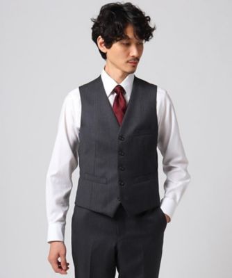 ＜TAKEO KIKUCHI (Men)＞【Ｓサイズ～】シャドーオルタネイトストライプベスト（２００１６９２５７１）