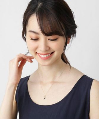 Ｋ１０カラーストーン（オニキス）クッションローズカット　長角ネックレス（２００１６９９６１８）