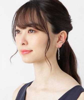 Ｋ１０ラップチェーン　フープピアス（ＹＧ×ＷＧ）大（２００１６９９７１３）