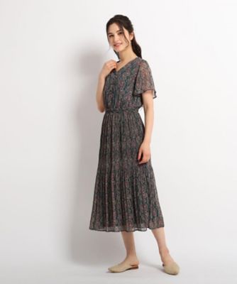 ペイズリー楊柳フリル袖ワンピース ２００１７０３２８８ 三越伊勢丹オンラインストア 公式