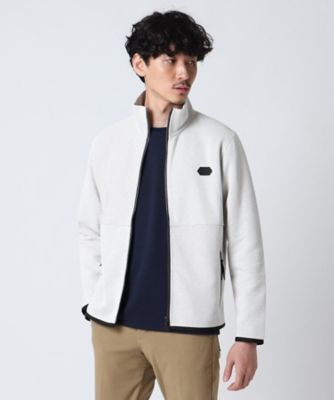 ＜TAKEO KIKUCHI (Men)＞ニットライクダブルフェイス　ジップアップカットソー（２００１７０３３７０）