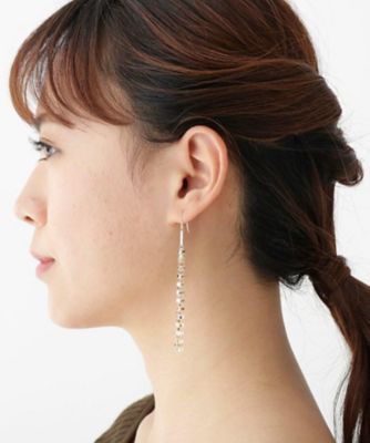 Ｋ１０フラワークロスタッセル　フックピアス（２００１７１３２３５）