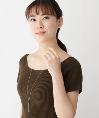 Ｋ１０カラーストーン（オニキス）タッセル　ネックレス（２００１７１３２３７）