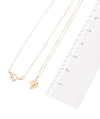 Ｋ１０つぶしハートモチーフ　ネックレス（２００１７１３２４３）