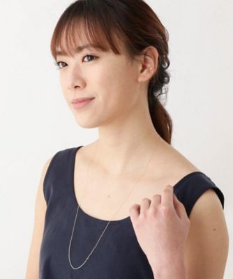 Ｋ１０ミラーカットビーズ　スライドネックレス（ＹＧ×ＷＧ）（２００１７１３２８５）