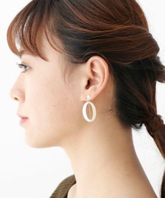 Ｋ１０テクスチャープレート　ダブルオーバル　スタッドピアス（２００１７１３２８９）