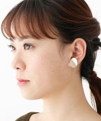 Ｋ１０スターダストプレート　オーバルアール　フックピアス（２００１７１３２９１）