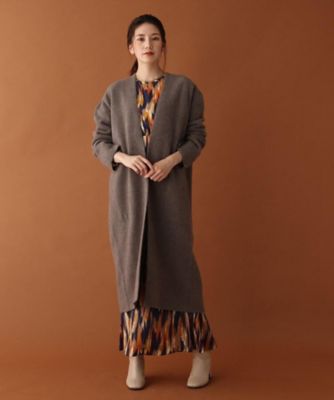 ＜DRESSTERIOR (Women)＞【ＣＬＡＳＳＹ．１月号／ＧＬＯＷ１２月号／Ｏｇｇｉ．ｊｐ／ＶＥＲＹ１２月号掲載】圧縮ロングカーディガン（２００１７１６２７３）