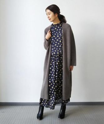 【ＣＬＡＳＳＹ．１月号／ＧＬＯＷ１２月号／Ｏｇｇｉ．ｊｐ／ＶＥＲＹ１２月号掲載】圧縮ロングカーディガン（２００１７１６２７３）