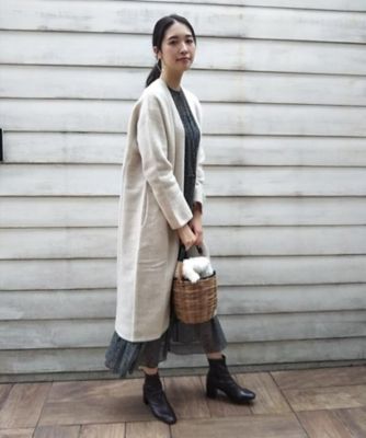 【ＣＬＡＳＳＹ．１月号／ＧＬＯＷ１２月号／Ｏｇｇｉ．ｊｐ／ＶＥＲＹ１２月号掲載】圧縮ロングカーディガン（２００１７１６２７３）