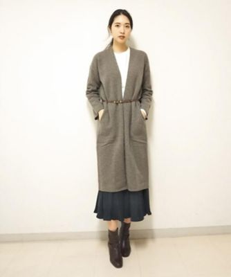 【ＣＬＡＳＳＹ．１月号／ＧＬＯＷ１２月号／Ｏｇｇｉ．ｊｐ／ＶＥＲＹ１２月号掲載】圧縮ロングカーディガン（２００１７１６２７３）