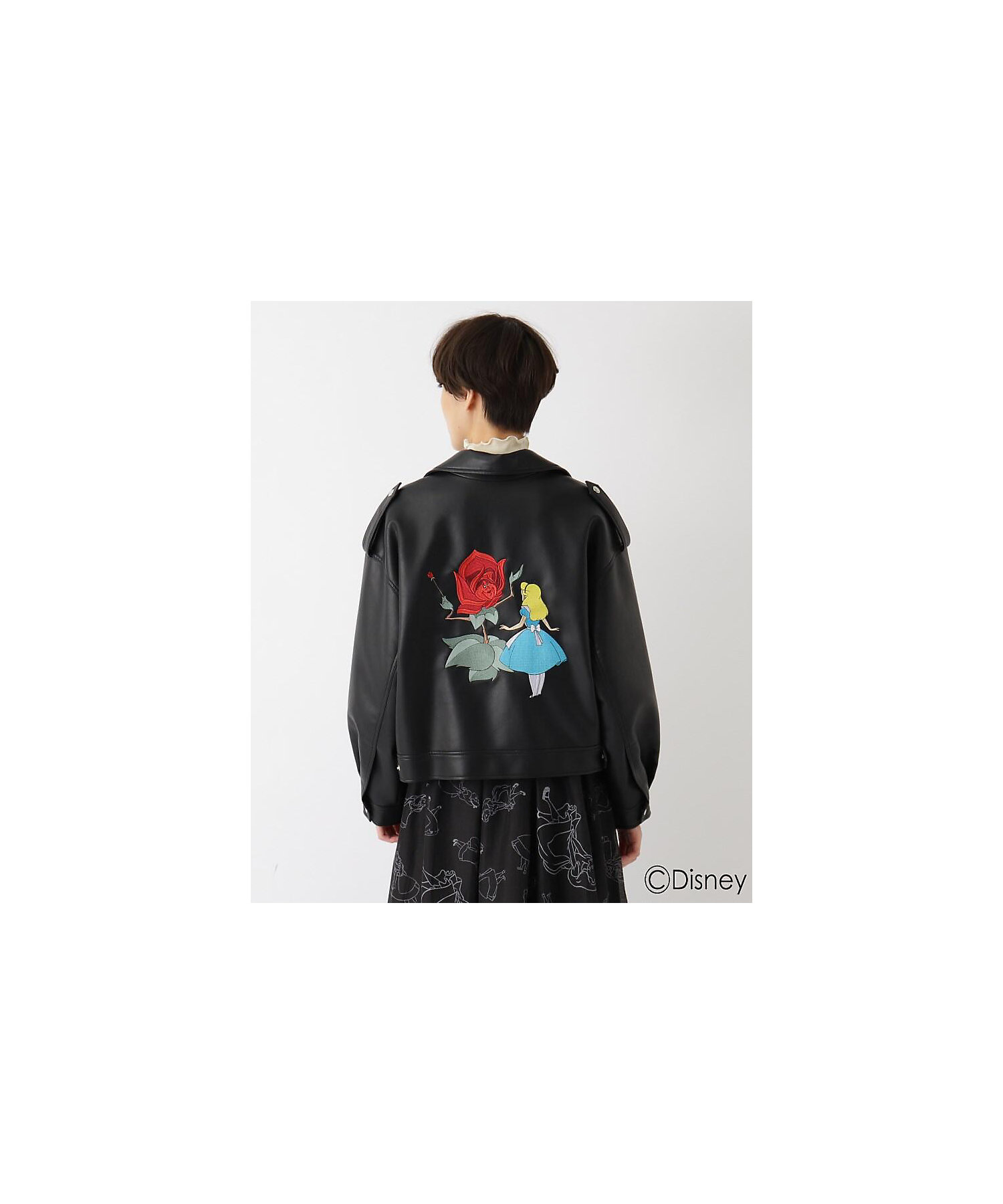 ◇Ｄｉｓｎｅｙ「ふしぎの国のアリス」刺繍ライダースジャケット 