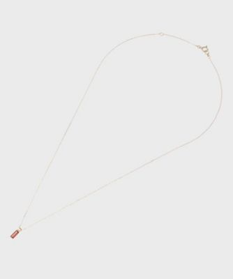 Ｋ１０カラーストーン（ガーネット）バゲットカット　ネックレス（２００１７３６８４９）