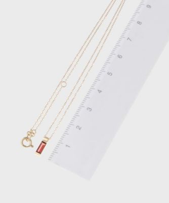 Ｋ１０カラーストーン（ガーネット）バゲットカット　ネックレス（２００１７３６８４９）