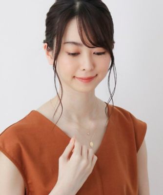 Ｋ１０ムーンストーン　ローズカットペアシェイプ　ネックレス（２００１７３６８５２）