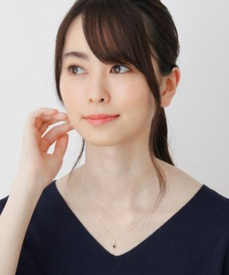 Ｋ１０カラーストーン（スモーキークォーツ）ローズカットペアシェイプ　ネックレス（２００１７３６８５３）