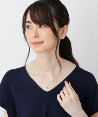 Ｋ１０カラーストーン（スモーキークォーツ）ローズカットペアシェイプ　ネックレス（２００１７３６８５３）