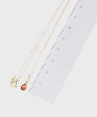 カラーストーン（ガーネット）ローズカットペアシェイプ　ネックレス（２００１７３６８５５）