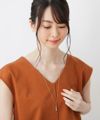 Ｋ１０中空ドロップトップ　ネックレス（２００１７３６９９８）