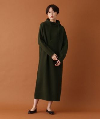 【Ｏｇｇｉ２月号／Ｏｇｇｉ．ｊｐ／ＶＥＲＹ１２月号掲載】ウールカシミヤ　フード付きニットワンピース（２００１７３７６７０）