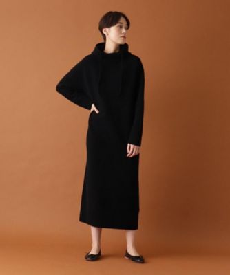 【Ｏｇｇｉ２月号／Ｏｇｇｉ．ｊｐ／ＶＥＲＹ１２月号掲載】ウールカシミヤ　フード付きニットワンピース（２００１７３７６７０）