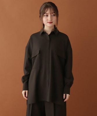【ＣＬＡＳＳＹ．１月号／Ｍａｒｉｓｏｌ１１月号／Ｄｏｍａｎｉ１２・２・３月号掲載】ミリタリービッグシャツ（２００１７４１２９５）