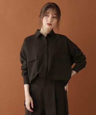 【ＣＬＡＳＳＹ．１月号／Ｍａｒｉｓｏｌ１１月号／Ｄｏｍａｎｉ１２・２・３月号掲載】ミリタリービッグシャツ（２００１７４１２９５）