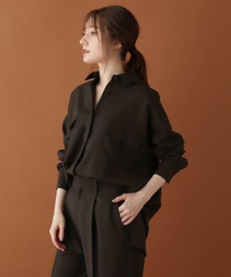 【ＣＬＡＳＳＹ．１月号／Ｍａｒｉｓｏｌ１１月号／Ｄｏｍａｎｉ１２・２・３月号掲載】ミリタリービッグシャツ（２００１７４１２９５）