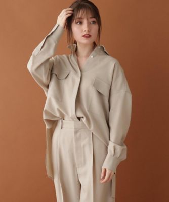【ＣＬＡＳＳＹ．１月号／Ｍａｒｉｓｏｌ１１月号／Ｄｏｍａｎｉ１２・２・３月号掲載】ミリタリービッグシャツ（２００１７４１２９５）
