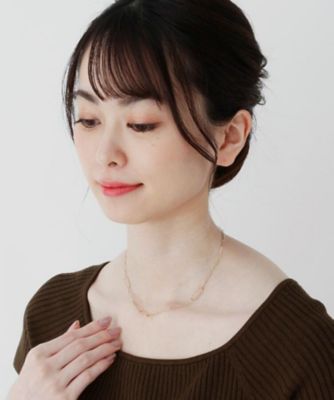 Ｋ１０縄目チェーンリンク　ステーションネックレス（２００１７４５５６９）