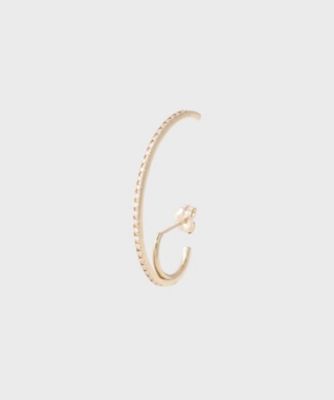 ＜COCOSHNIK (Women)＞Ｋ１０ダイヤモンドフープ　イヤーカフピアス（片耳用）（２００１７４５７０８）