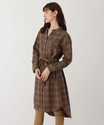 ｍ ｌｌ フランネルチェック柄シャツワンピース ２００１７４９５７８ 三越伊勢丹オンラインストア 公式