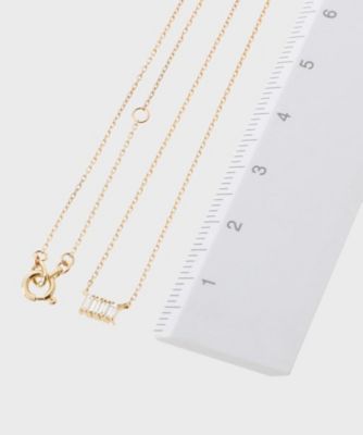 Ｋ１８ダイヤモンド　バゲットカット４石　ネックレス（２００１７６６７１４）