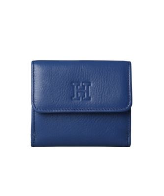 ヒロフ／HIROFU 長財布 財布 ウォレット レディース 女性 女性用 レザー 革 本革 ブルー 青  センプレ Hロゴ 小銭入れあり シボ革 シュリンクレザー 定番 プラティカ】長財布 L字ファスナー レザー ロング ウォレット 本革