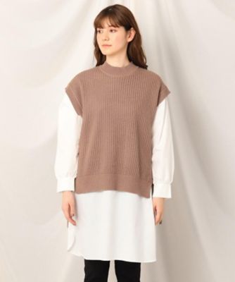 ニットベストドッキングシャツチュニックワンピ ２００１８５３７７３ 三越伊勢丹オンラインストア 公式