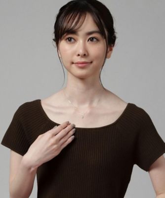 Ｋ１０ダイヤモンド　クラスター取巻き　オーバルネックレス（２００１８６００１７）