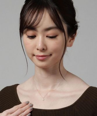 Ｋ１０ダイヤモンド　クラスター取巻き　オーバルネックレス（２００１８６００１７）