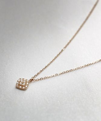 Ｋ１０ダイヤモンド　クラスター取巻き　ロータスネックレス（２００１８６００２０）