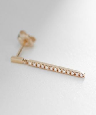 Ｋ１０ダイヤモンド　レクタングル　スタッドピアス（２００１８６００７０）