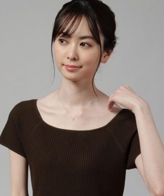 Ｋ１０ダイヤモンド　クラスター取巻き　スクエアネックレス（２００１８６０２７７）